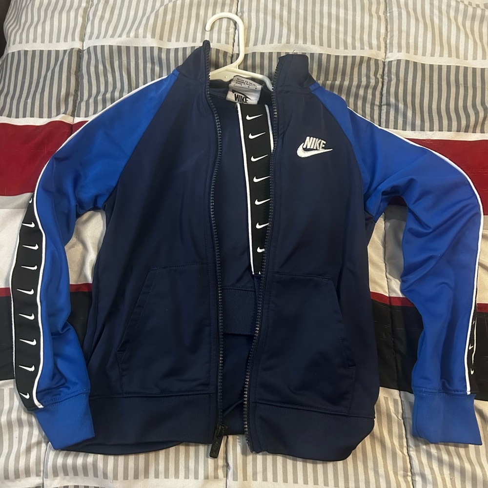 Nike Blue and Black Zip-Up Jacket